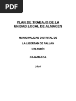 Plan de Trabajo de La Unidad Local de Almacén