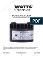 Watts Premier Permeate Pump Installation