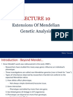 Lecture 10 - Extension Mendelian Genetics 2013