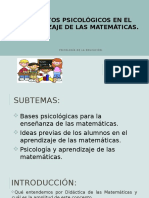 Aspectos Psicologicos Matematicas POWER Exposición