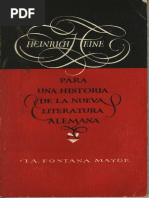 Heine, Heinrich - para Una Historia de La Nueva Literatura Alemana