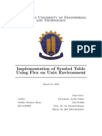 Implementation of Symbol Table Using Flex On Unix Environment