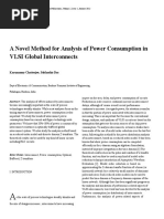 A Novel Method For Analysis of Power Consumption in VLSI Global Interconnects