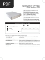 Ficha Tecnica Nikken Kenko Luxury Mattress Colchon