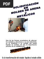 Solidificación en Moldes de Arena