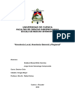 Anestesia Local Regional y General