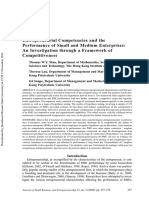 Entrepreneurial Competencies and The Performance of Small and Medium Enterprises An Investigation Through A Framework of Competitiveness