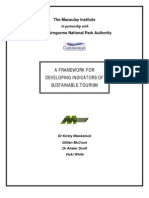 A Framework For Developing Indicators of Sustainable Tourism