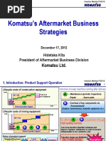 Komatsu's Aftermarket Business Strategy