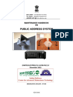 Maintenance Handbook On Public Address System