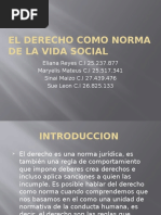 El Derecho Como Norma de La Vida Social