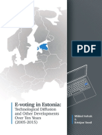 E Voting in EstoniaE-voting in Estonia:Technological Diffusion and Other Developments Over Ten Years (2005 - 2015) Vassil Solvak A5 Web