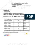 Floor 1 Kitchen Cleaning Duty Schedule: (21ST FEBRUARY - 09 APRIL 2016)