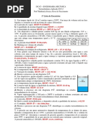 1 Lista de Exercícios, Lista de Exercicios de Termodinamica Aplicada A Engenharia Mecanica