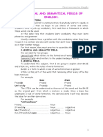 Lexical and Semantical Fields of English.: Oposicions Mestre D'anglès