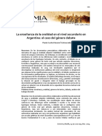 La Enseñanza de La Oralidad en El Nivel Secundario en Argentina: El Caso Del Género Debate