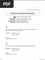 REALIDAD NACIONAL Y AMBIENTAL (D2) - Evaluacion A Distancia Primer Bimestre