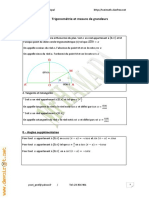 Cours Math - Chapitre 6 Trigonométrie Et Mésures de Grandeurs - 2ème Sciences MR Hamada