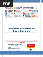 Financial Evaluation of Debenhams PLC