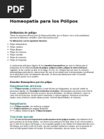 Homeopatia Polipos