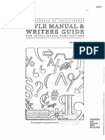 Style Manual and Writers Guide For Intelligence Publications