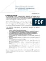 Características y Ejemplos de Los Sistemas Presidencial y Semipresidencial