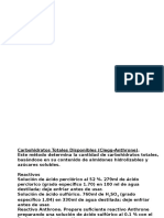 Determinacion de Carbohidratos Totales