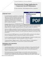 Non-Destructive Testing Applications in Commercial Aircraft Maintenance