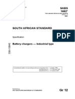 South African National Standard On Battery Chargers