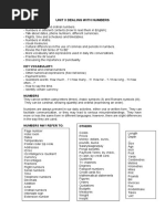 UNIT 3 Dealing With Numbers