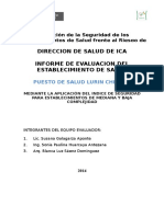 Informe Ish Puesto de Salud Lurinchincha