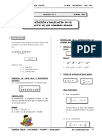 3er. Año - ARIT - Guía 5 - Potenciación y Radicación de Numer