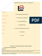 Proceso y Elaboración Del Pan Francés