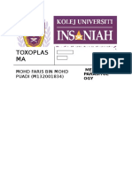 Toxoplas MA: Mohd Faris Bin Mohd PUADI (M132001834)