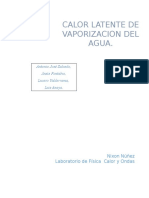 Informe N°3 Calor Latente de Vaporizacion Del Agua