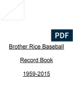 Brother Rice Baseball Record Book 2015