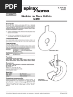 Medidor de Placa Orificio M410-Hoja Técnica