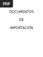 Documentos de Importacion