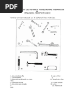 Herramientas de Uso Frecuente para El Montaje y Reparacion de