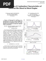 Ijert Ijert: Comparision of Combustion Characteristics of Different Bio Diesel in Diesel Engine