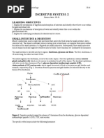 Digestive System - 2: Learning Objectives