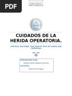 Cuidados de Herida Operatoria