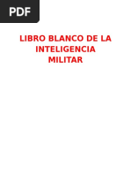 Libro Blanco de La Inteligencia Militar