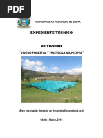 Expediente Técnico de Vivero Forestal y Fruticola Municipal