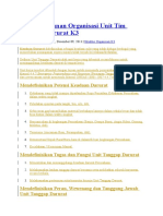 Fungsi Struktur Susunan Organisasi Unit Tim Tanggap Darurat K3