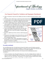 Ore Deposits Formed by Oxidation and Supergene Enrichment