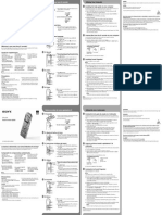 Sony ICD-UX533 Recorder Quick Start Guide