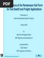 Applications of The Pentamaran Hull Form For Fast Sealift and Freight Applications - Gee 2005