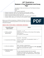 AP Statistics: Module 6 Free Response and Essay Tips