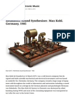 Helmholtz Sound Synthesiser